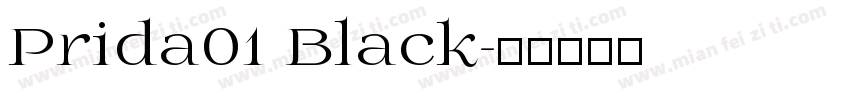 Prida01 Black字体转换